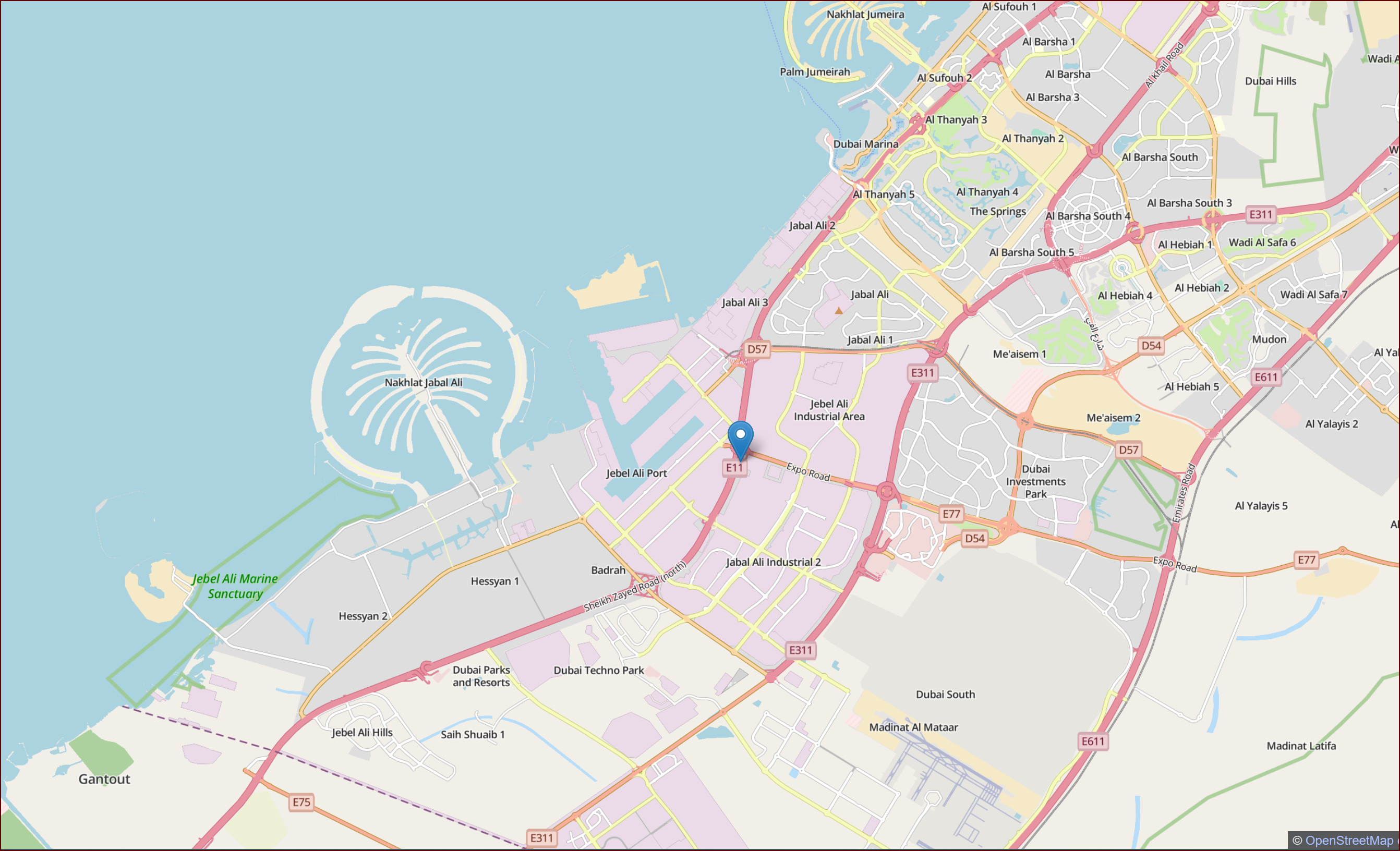 Map of the Dubai office location